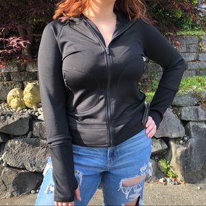 BCBGMAXAZRIA Black Athletic Zip-up Hoodie